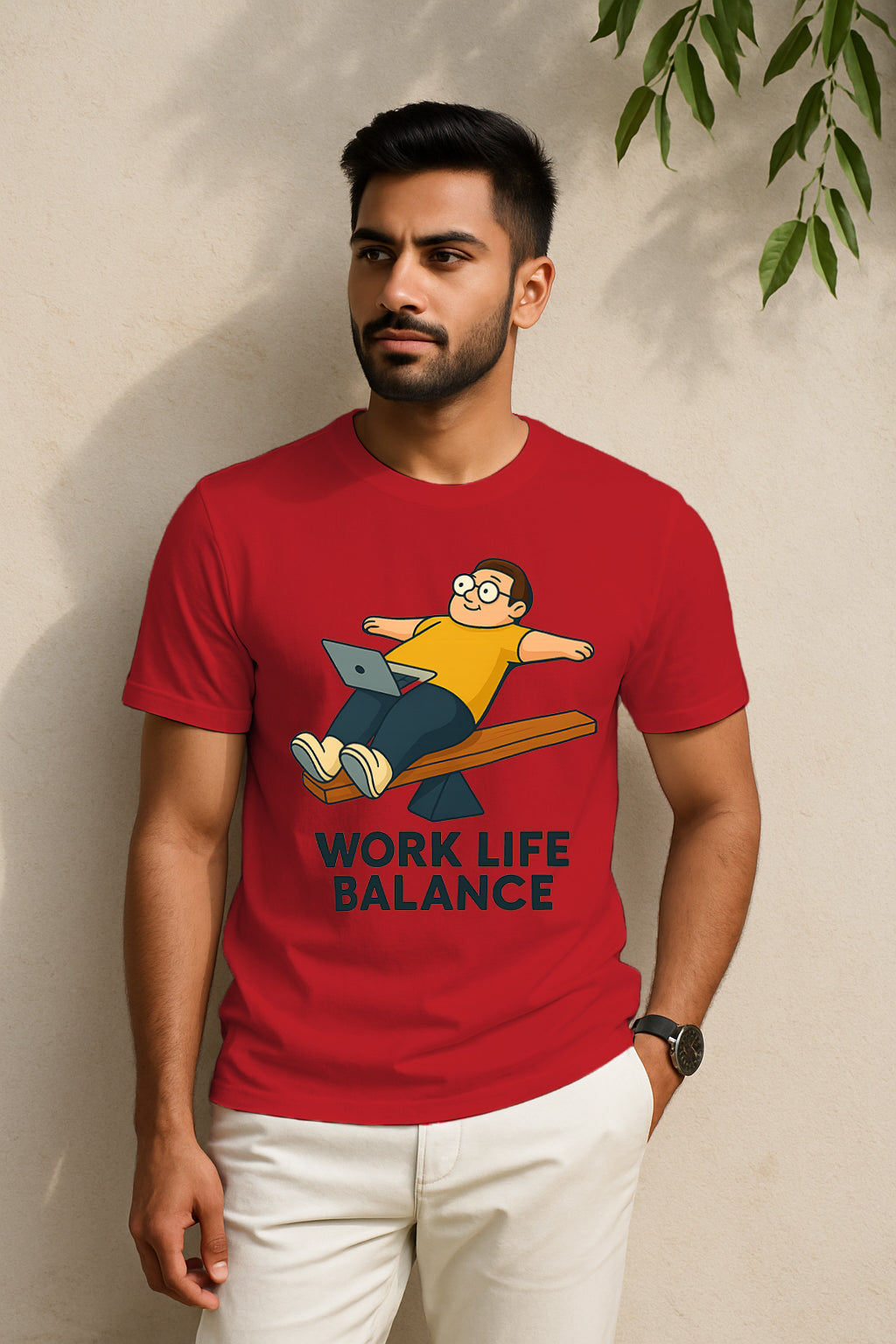 Work Life Balance Graphic T-Shirt | 100% Cotton Regular Fit