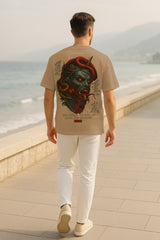 Samurai Oni Warrior Oversized Graphic T-Shirt – 240 GSM Premium Cotton Streetwear