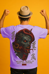 Samurai Oni Warrior Oversized Graphic T-Shirt – 240 GSM Premium Cotton Streetwear