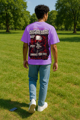 Oversized Graphic T-Shirt for Men – Psycho Skull Streetwear