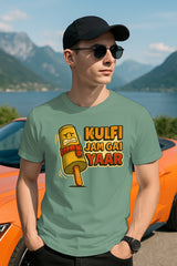 Kulfi Jam Gai Yaar Funny Hindi Graphic T-Shirt | 100% Cotton Regular Fit