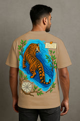 Tiger Graphic Oversized T-Shirt – 240 GSM Premium Cotton Streetwear Tee for Men & Women