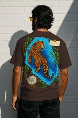 Tiger Graphic Oversized T-Shirt – 240 GSM Premium Cotton Streetwear Tee for Men & Women