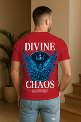 Regular Fit Divine Chaos Wings Graphic T-Shirt (Front & Back Print) | 100% Cotton