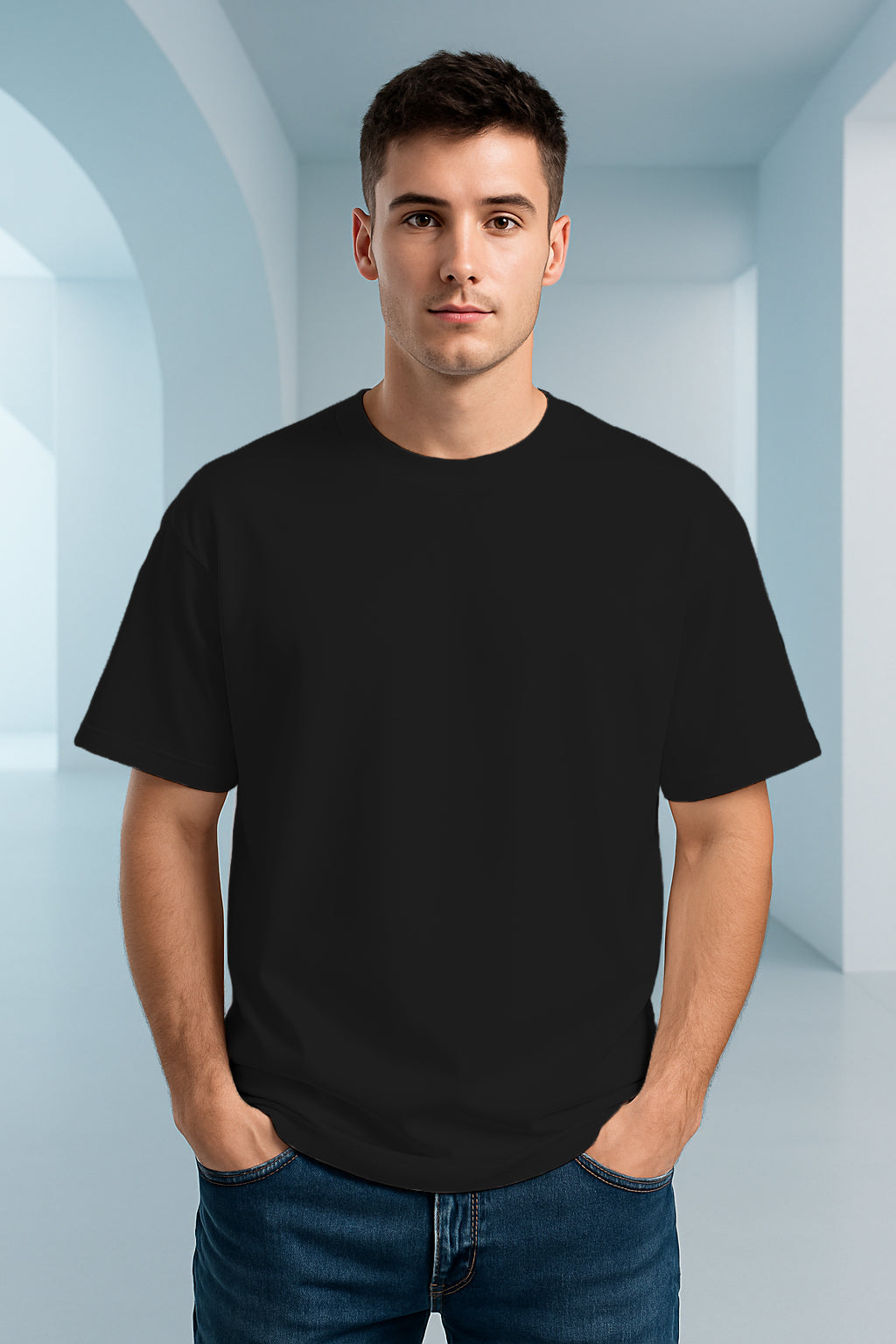 100%Terry Cotton Plain 240 GSM Oversized T-Shirt for Men |  Luxury Tee | Trendy Casual Everyday Wear
