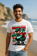Regular Fit Chase Your Fortune Journey Graphic T-Shirt | Streetwear Hustle Tee, 100% Cotton