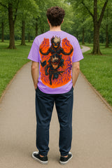 Black Slash Oversized Graphic T-Shirt – Anime Inspired Streetwear | 240 GSM Premium Cotton