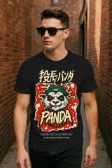 Japanese Urban Panda Graphic T-Shirt | Streetwear Anime Style, 100% Cotton Regular Fit