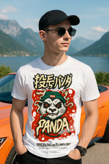 Japanese Urban Panda Graphic T-Shirt | Streetwear Anime Style, 100% Cotton Regular Fit