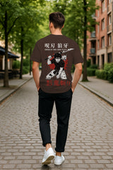 Cursed Samurai Oversized T-Shirt – Dark Anime Graphic Tee for Streetwear & Casual Style