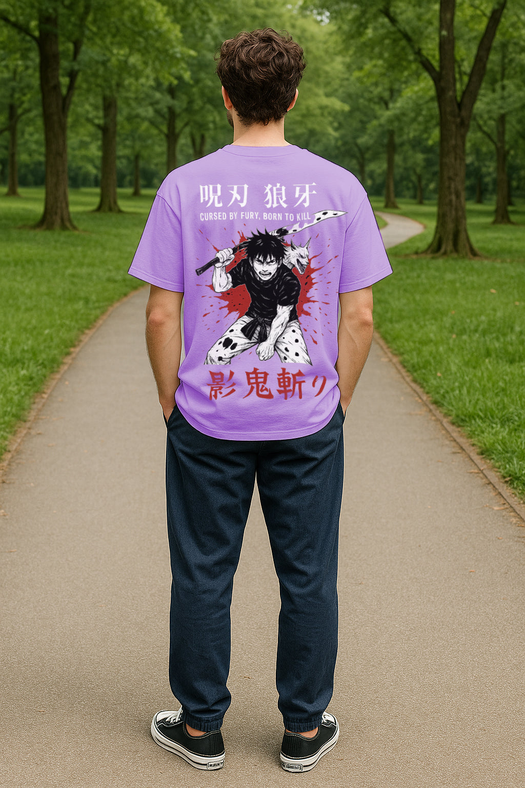 Cursed Samurai Oversized T-Shirt – Dark Anime Graphic Tee for Streetwear & Casual Style