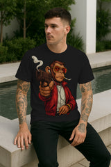 Regular Fit Gangster Ape Streetwear Graphic T-Shirt | 100% Cotton