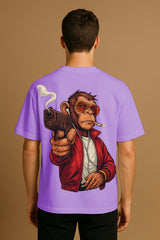 Gangster Ape Oversized Graphic T-Shirt – Streetwear No Mercy Edition | 240 GSM Premium Cotton