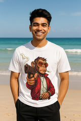Regular Fit Gangster Ape Streetwear Graphic T-Shirt | 100% Cotton