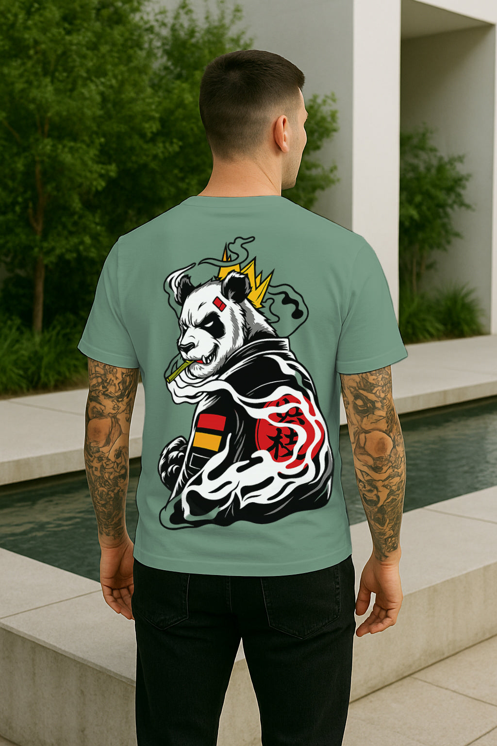 Panda King Back-Print Graphic T-Shirt | Japanese Streetwear, 100% Cotton Regular Fit