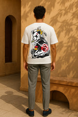 Samurai Panda Oversized Graphic T-Shirt – 240 GSM Heavyweight Streetwear Tee