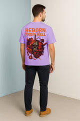 Reborn From Hell Oversized Graphic T-Shirt – Heavyweight 240GSM Streetwear Tee