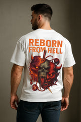 Reborn From Hell Oversized Graphic T-Shirt – Heavyweight 240GSM Streetwear Tee