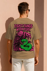 Killbeast Eagle vs Serpent Oversized Graphic T-Shirt – 240GSM Premium Streetwear Tee for Bold Style