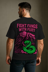 Killbeast Eagle vs Serpent Oversized Graphic T-Shirt – 240GSM Premium Streetwear Tee for Bold Style