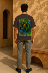 Alligator Graphic Oversized Streetwear Tee – Premium 240 GSM Cotton