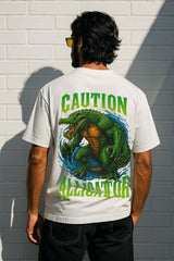 Alligator Graphic Oversized Streetwear Tee – Premium 240 GSM Cotton