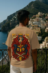 Crowned Eagle Graphic Oversized Streetwear T-Shirt – Premium 240 GSM Cotton